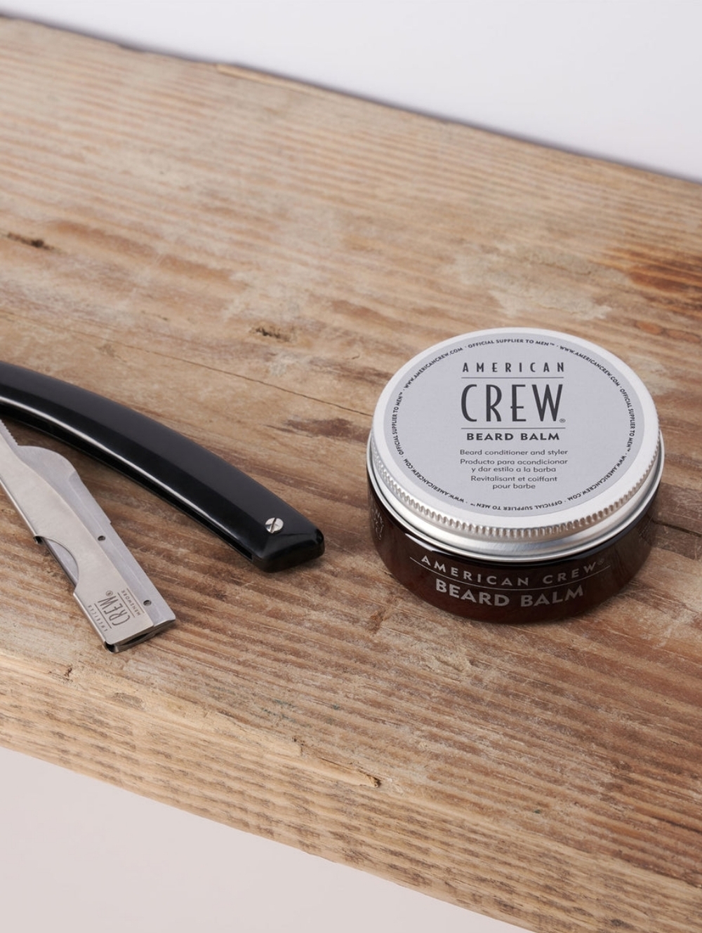 THREE American Crew Beard Balm Conditioner Styler Mens Grooming Tools